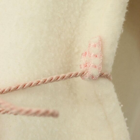 Vintage 1960s Baby Jacket With Ducks, Infant Girls Fleece Layette Clothing - Picture 8 of 10